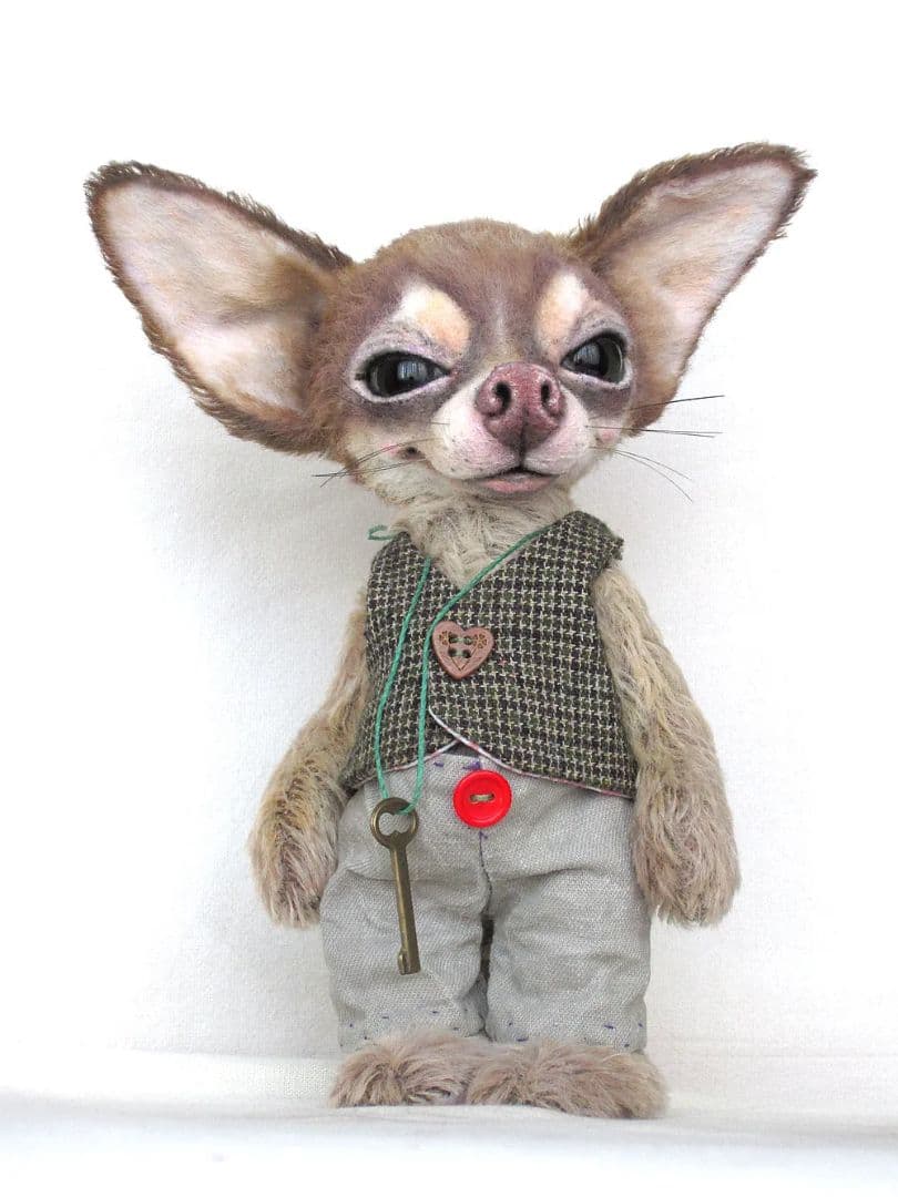 テディベア 作家 アーティストベア アートドール チワワのアレン