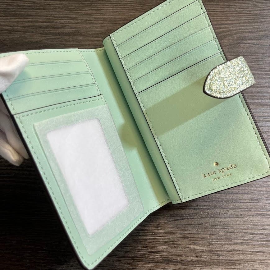 ケイトスペード ニューヨーク グリッター 二つ折り財布 キラキラ