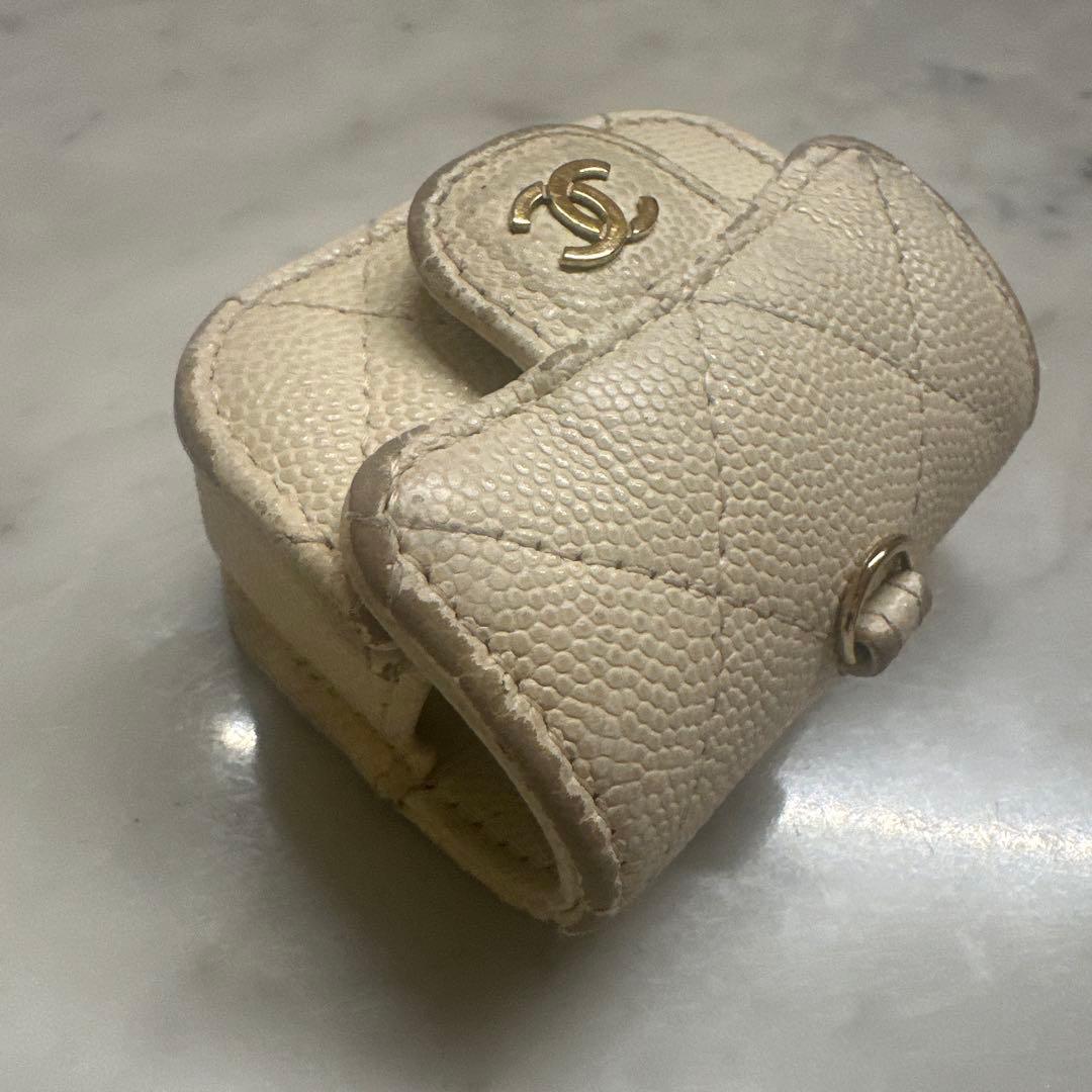 CHANEL AirPods Pro ケース マトラッセ チェーンストラップ付