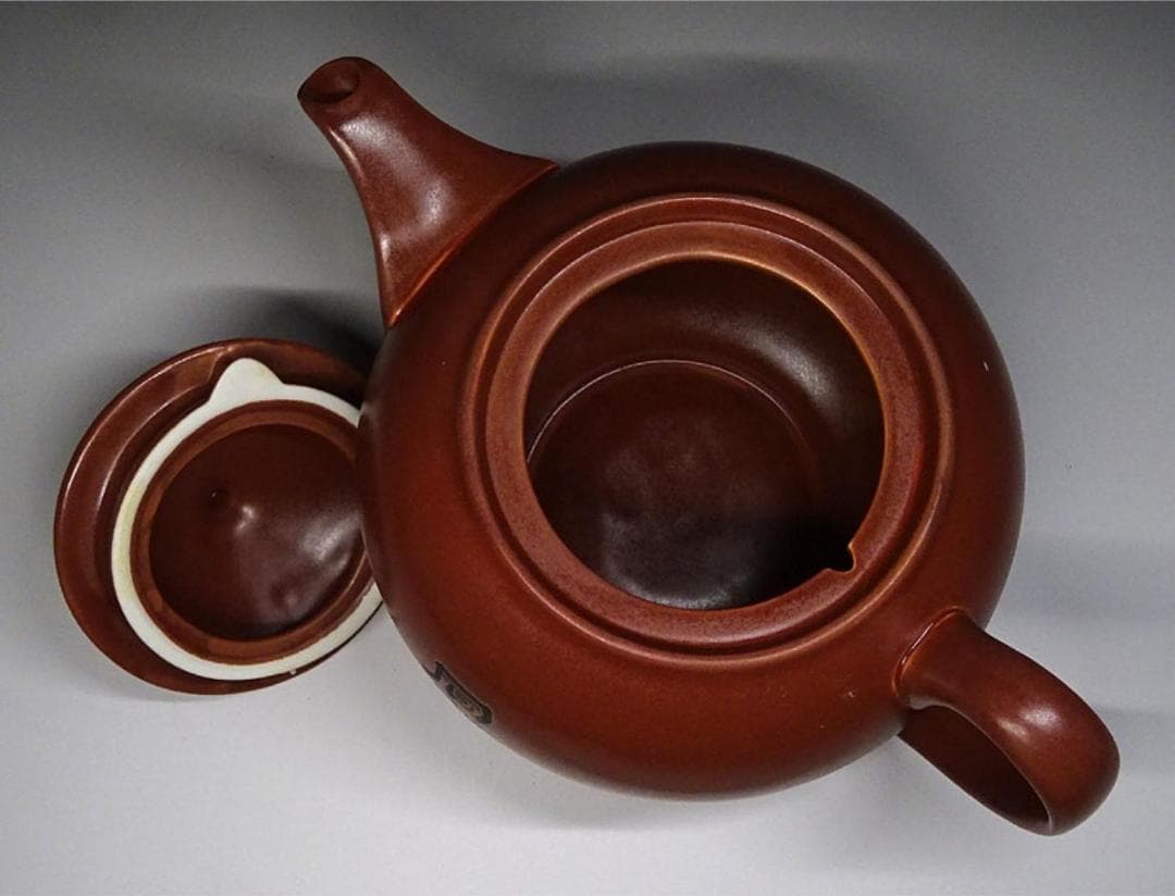 中国古玩 朱泥釉 茶器 (急須、茶碗セット) 箱付 唐物 t96555 - メルカリ