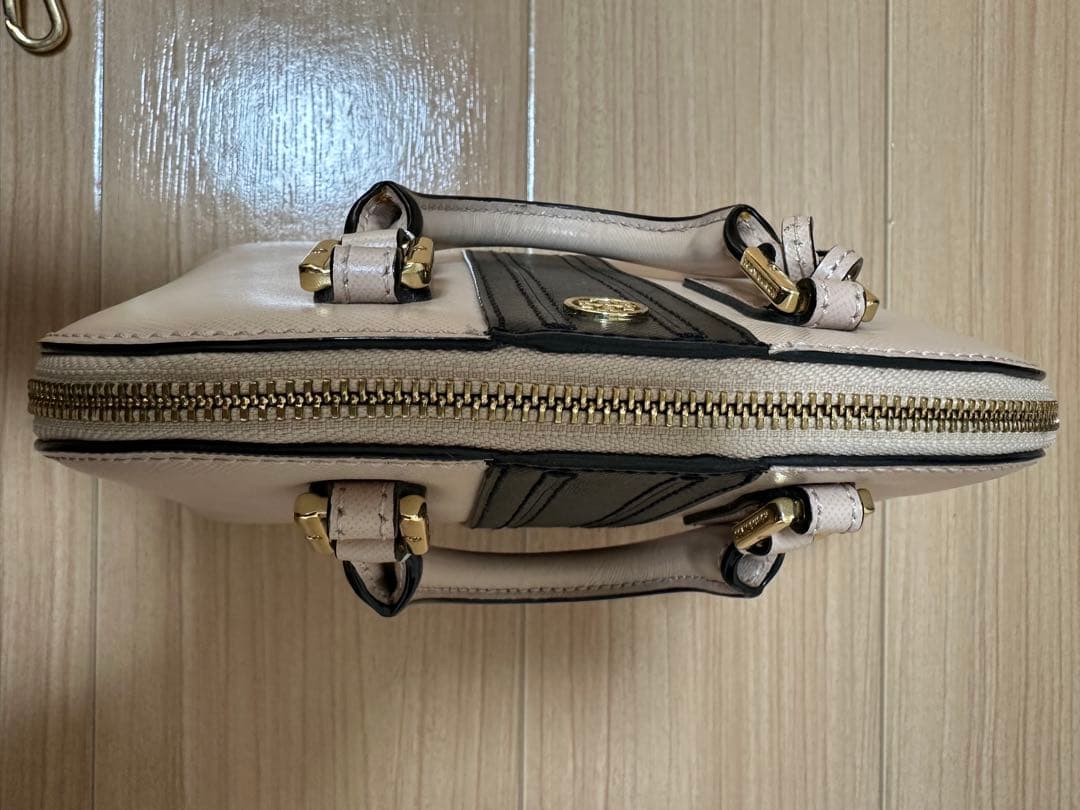 【保存袋付き】 トリーバーチ 2way ベージュ ブラック ハンド ショルダー