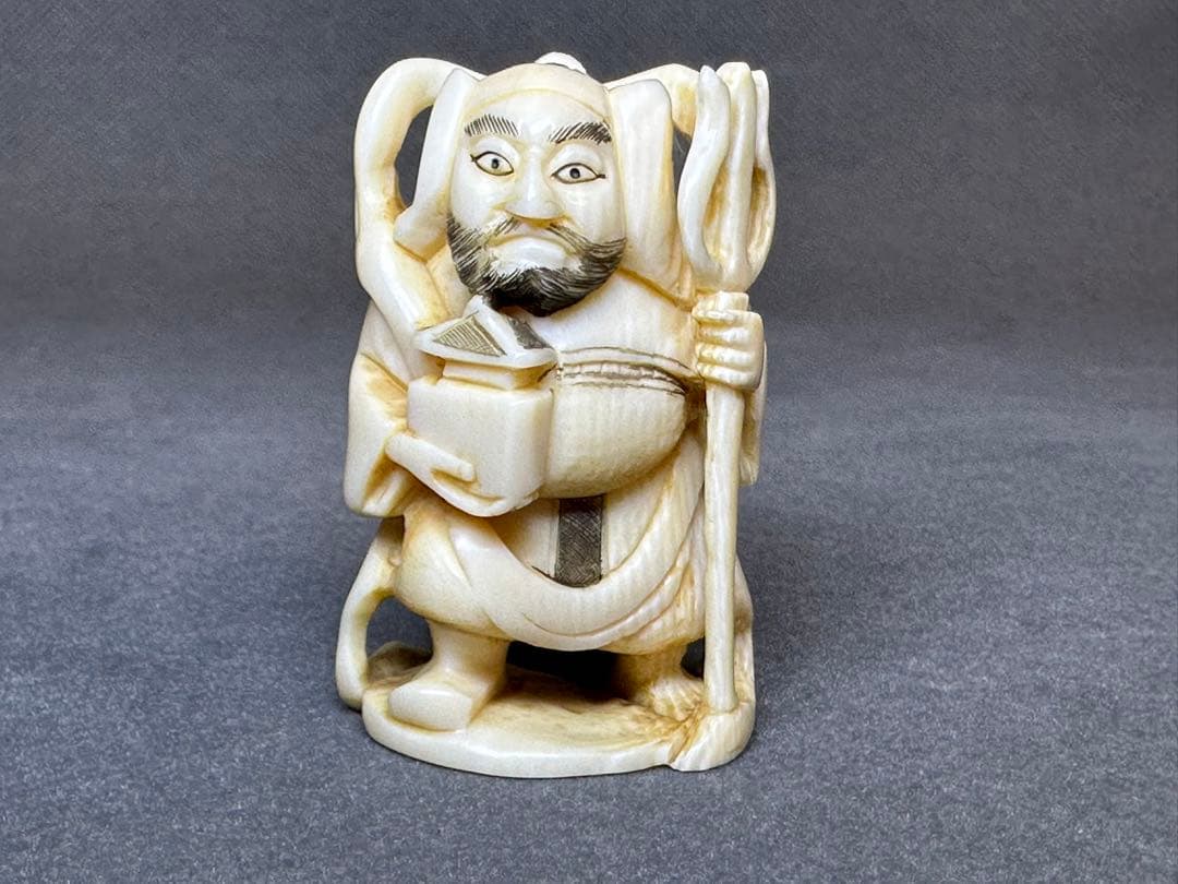 極上根付印鑑天然素材アンティーク和彫置物骨董飾り物古美術品