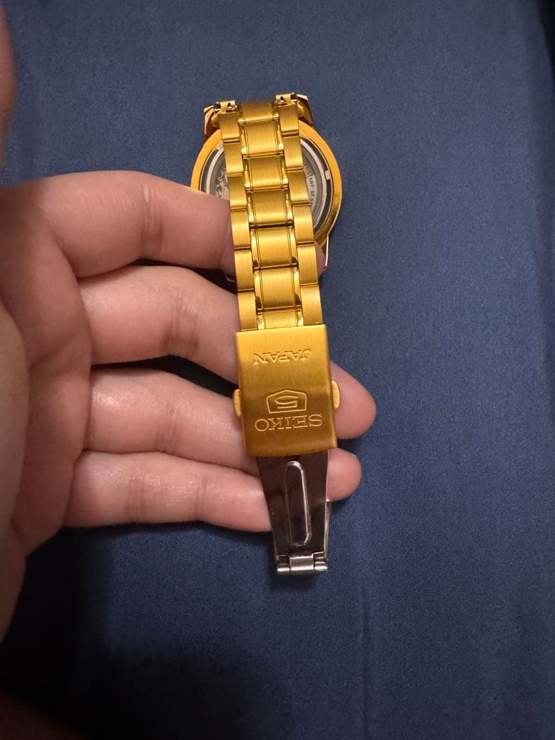 SEIKO 5 ゴールド 自動巻き腕時計