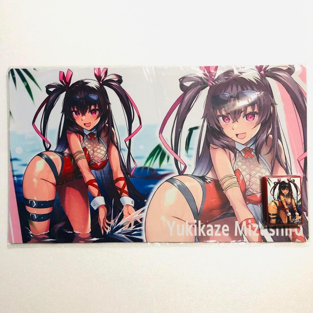 対魔忍 水城ユキカゼ 水着 スリーブ プレイマット 白詰草