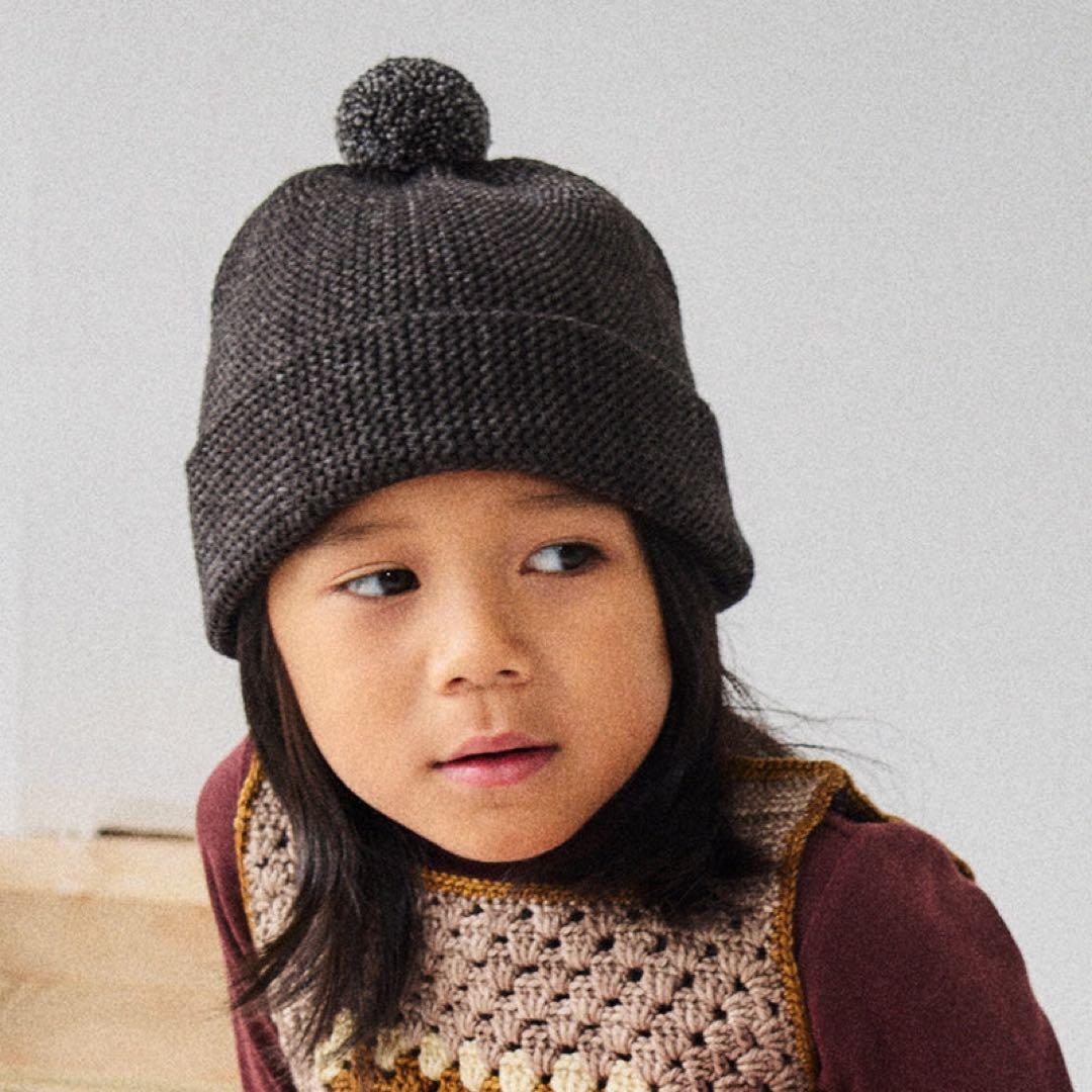 Misha & Puff / Garter Hat Bark misha and puff ガーターハット 4-8y