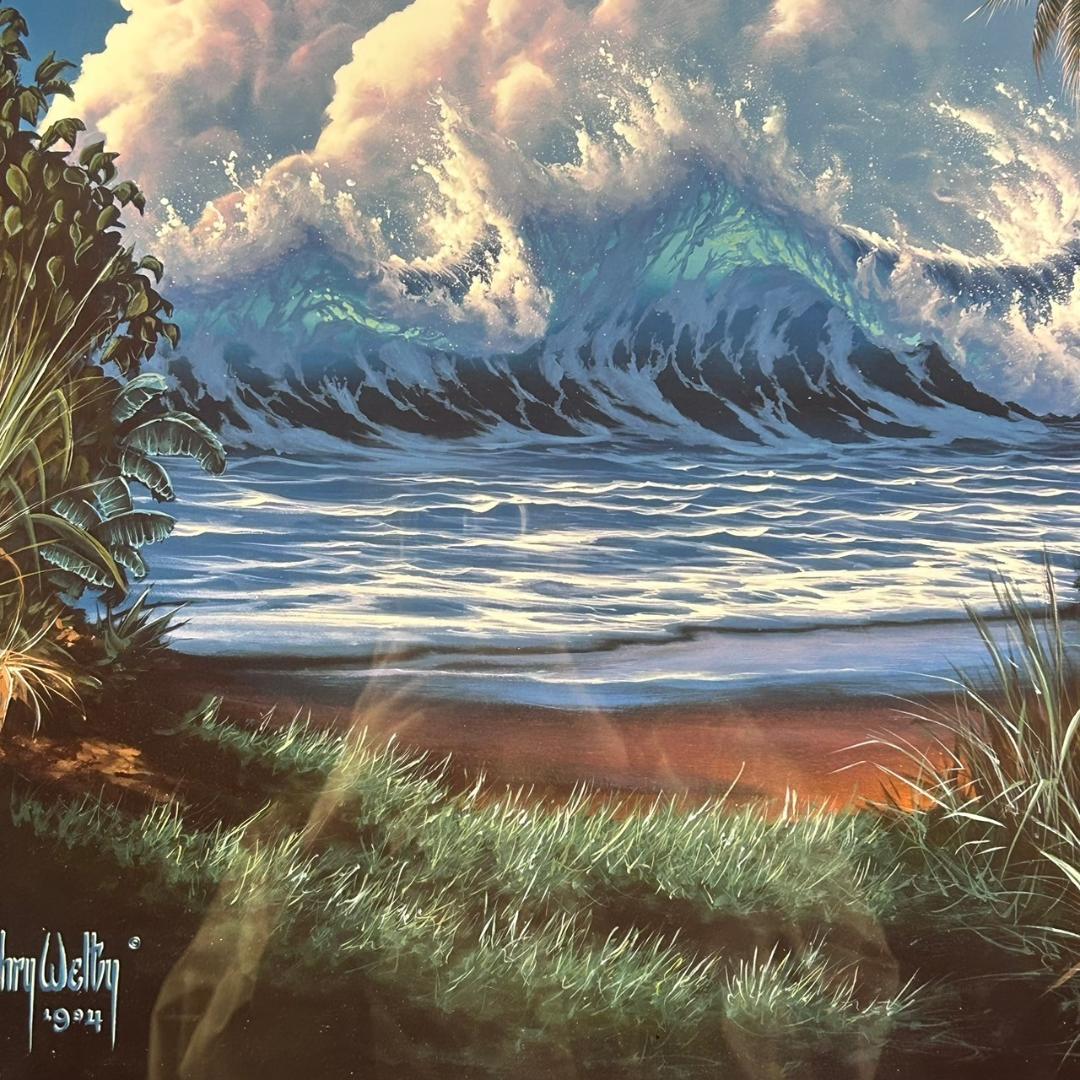 ゲーリー・ウェルティー「ウインドブロー」シルクスクリーン 直筆