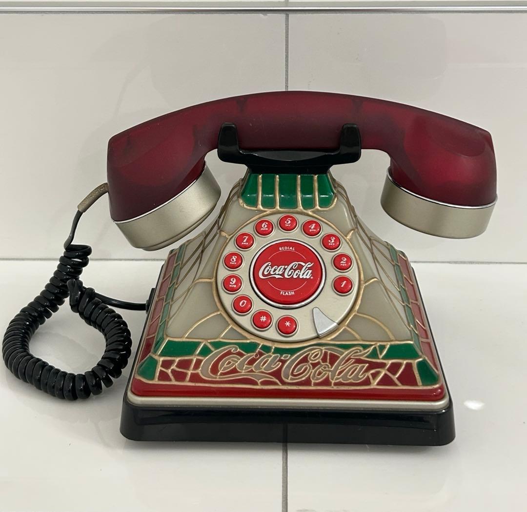 コカコーラ 電話機 ステンドグラス風 アンティーク ビンテージの通販は