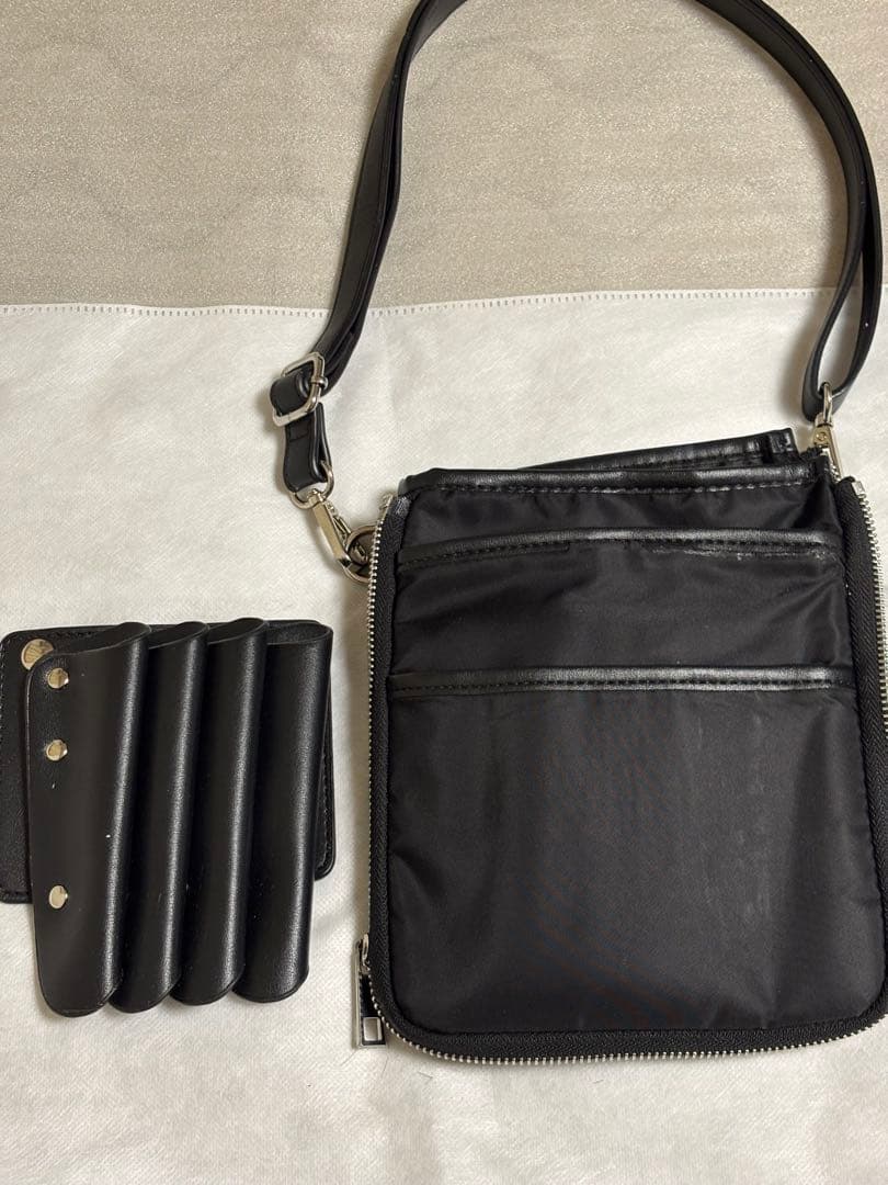 【ABBEY】オリジナル コラボ ナイロンシザーケース ブラック ロゴなし