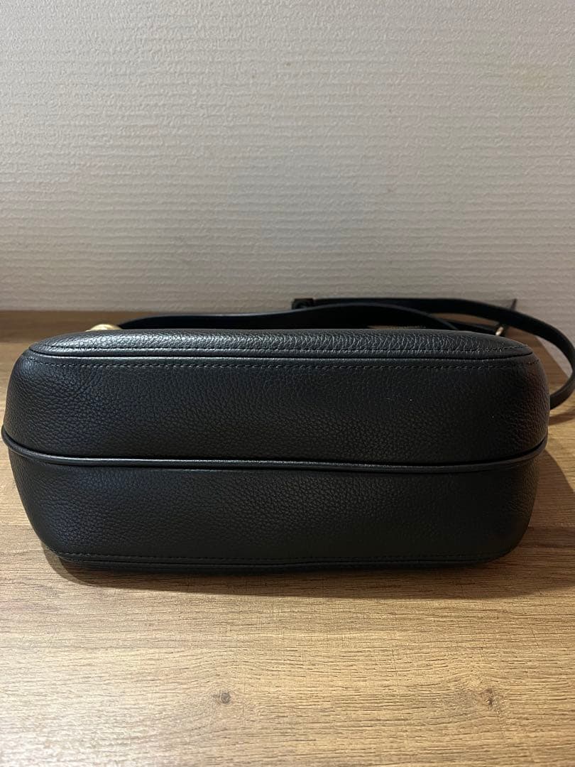 美品フルラ シエナ ホーボー 2way シボ革 ショルダーバッグ ブラック