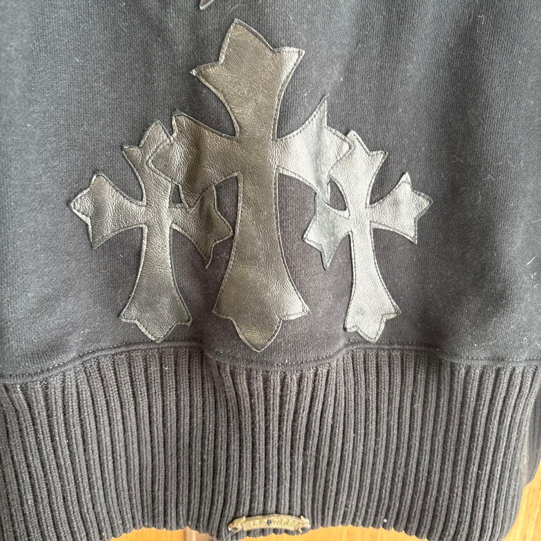 貴重　A&G クロスパッチ　ドラゴン　レザージップパーカー　ブラック　S y2k