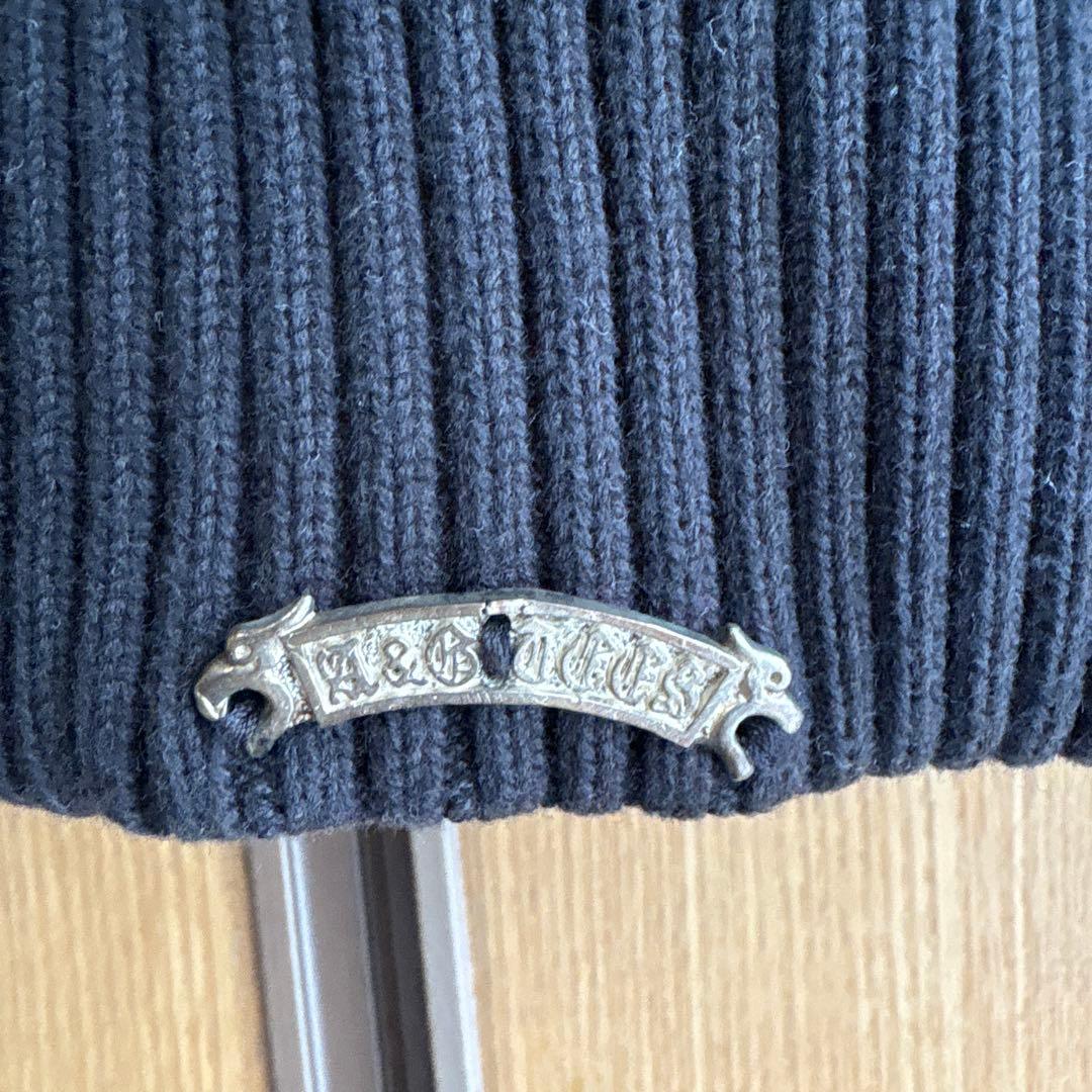 貴重　A&G クロスパッチ　ドラゴン　レザージップパーカー　ブラック　S y2k