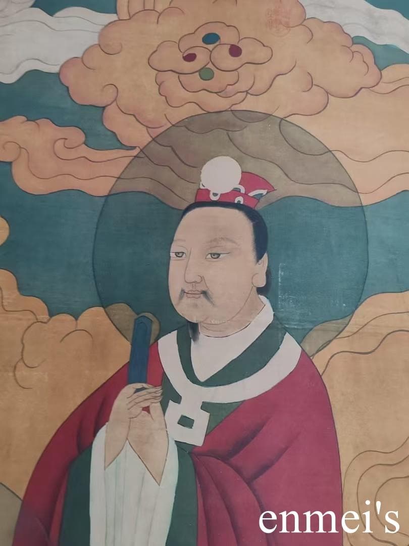 中国古美術・純手描き大六尺中堂神仙图・人物画・丁観鵬印款・