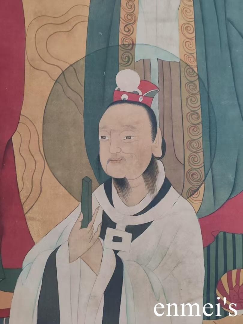中国古美術・純手描き大六尺中堂神仙图・人物画・丁観鵬印款・