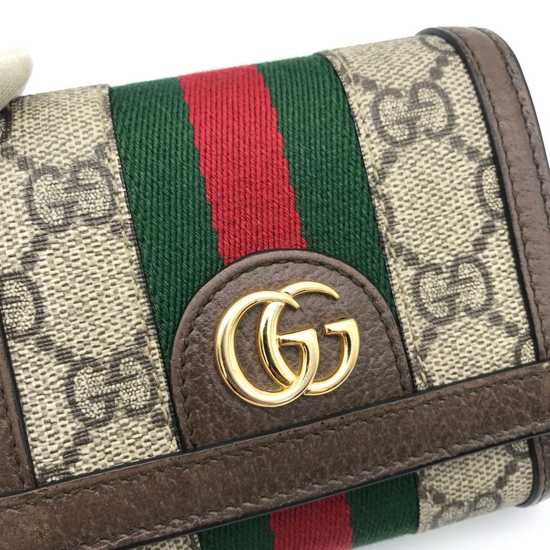 正規品 新品同様 グッチ財布 グッチシェリーライン ggマーモント