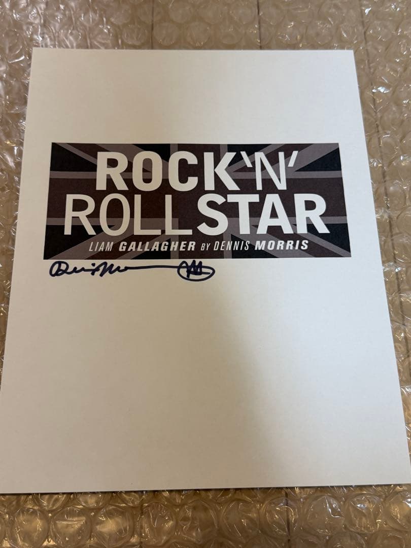 OASIS 直筆サインデニスモリス リアムギャラガーオリジナルプリント