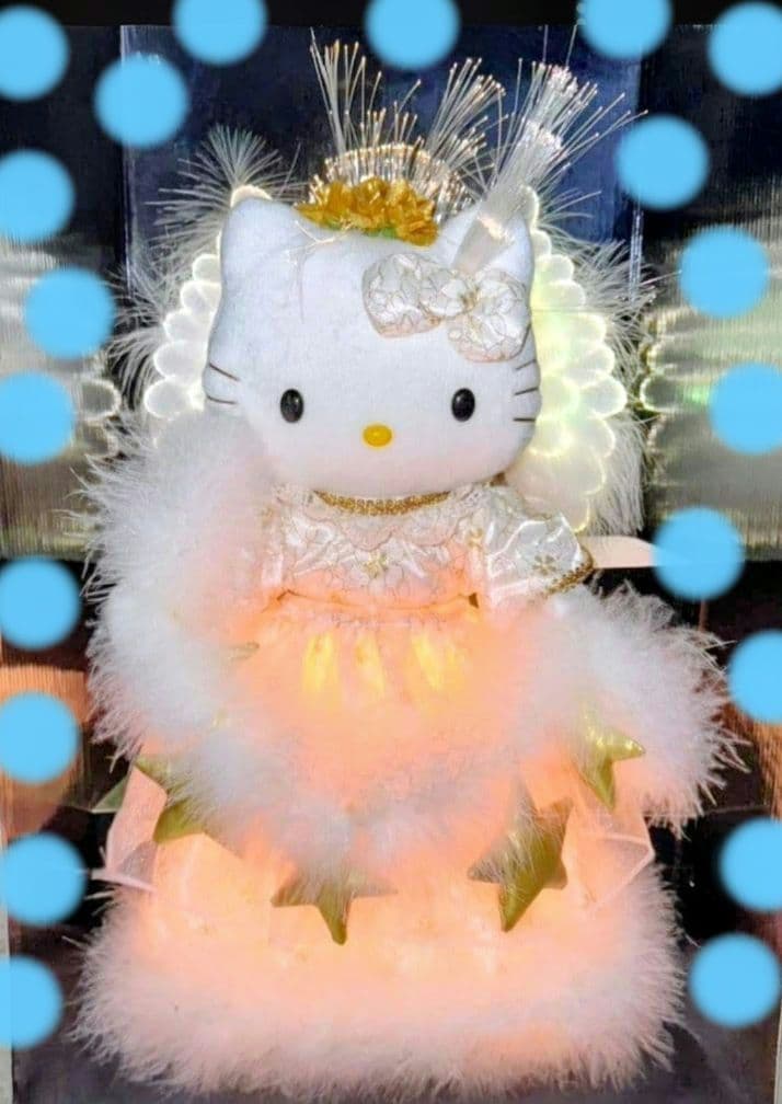 ハローキティ ライトドール天使 ファイバードールバイオリン希少レア