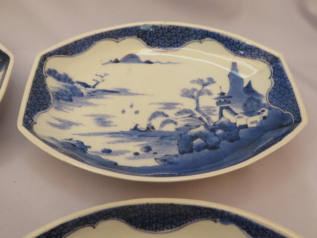 3275 古美術＜値下げ交渉大歓迎＞古伊万里 舟皿 4枚