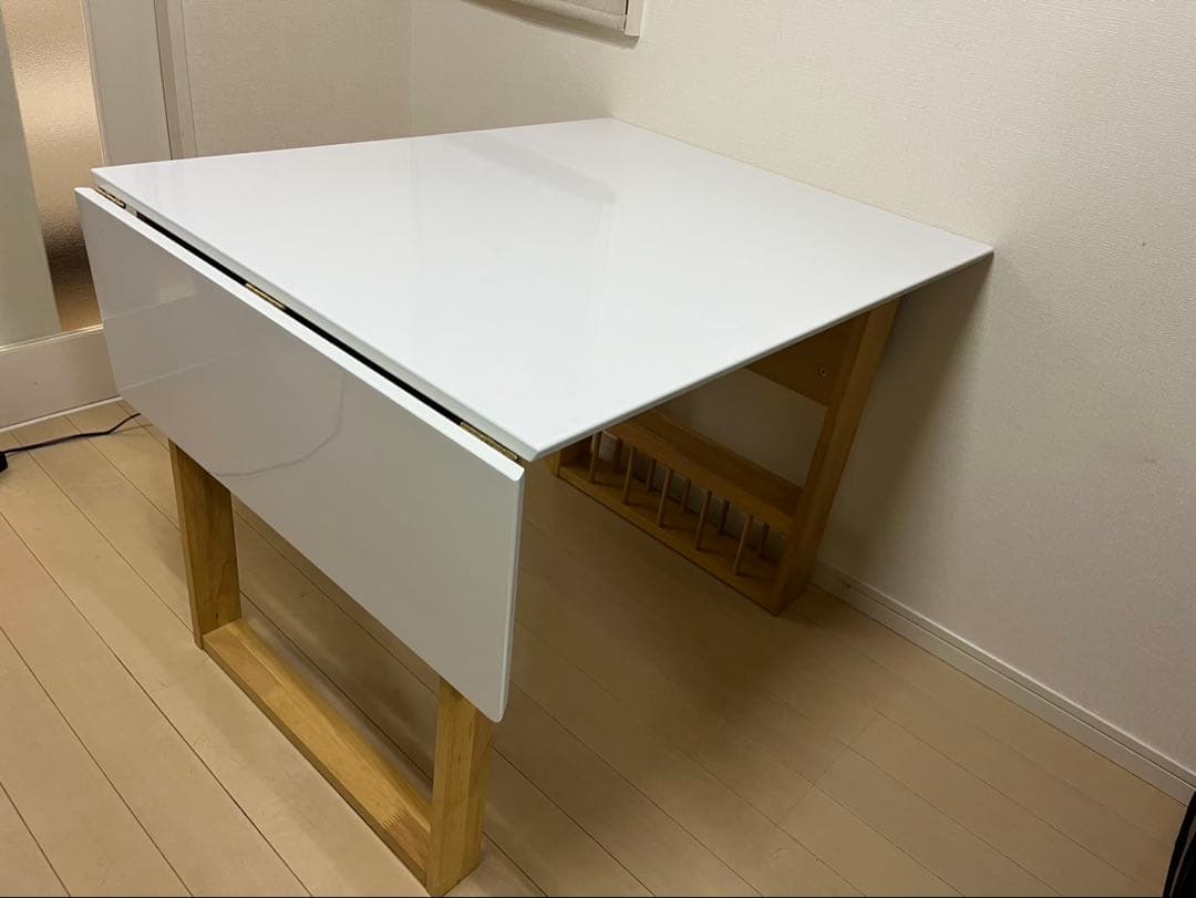 【送料込み】伸長式ダイニングテーブル (ロピア2 WH/LBR)