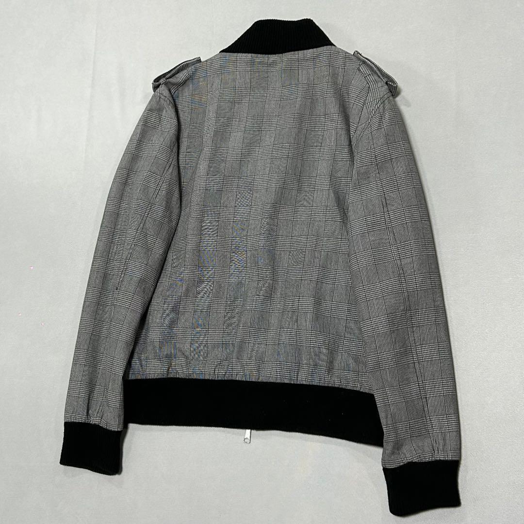 00s レーヨン グレンチェック ダブルジップ シングルライダース お兄系