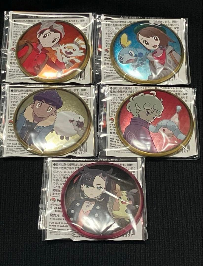 ポケモン　トレーナー　缶バッジ　コンプリートセット　ガラル地方編　ジムリーダー