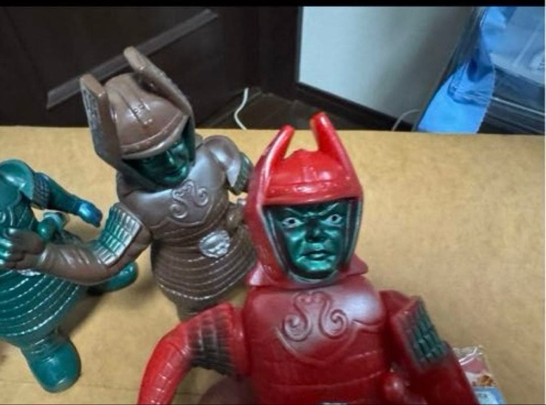 激レア1966年刻印有り　当時物？大魔神フィギュア 3体セット20センチ程
