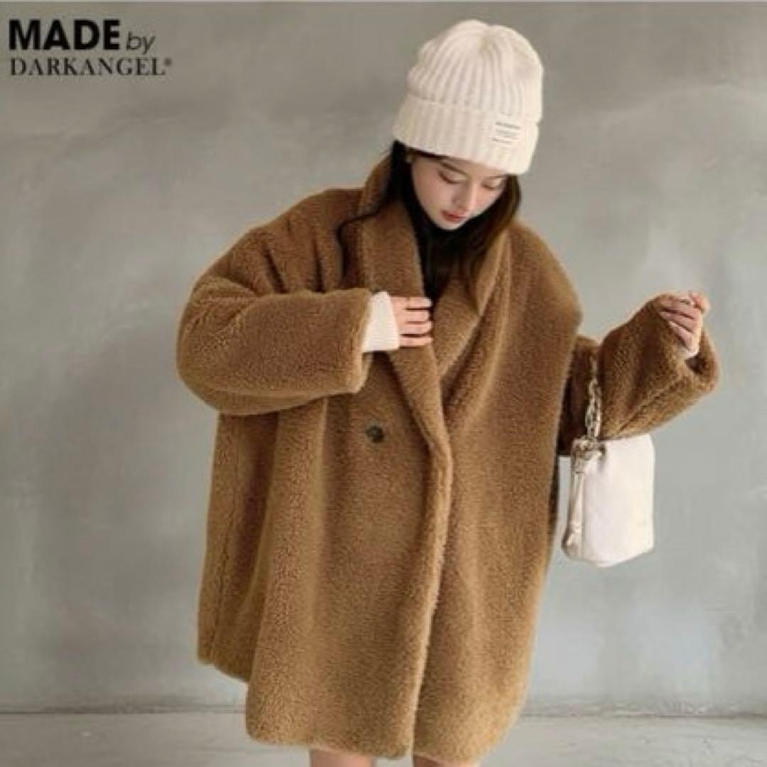 タグ付き】ダークエンジェル ボアコート テディベアコート キャメル M