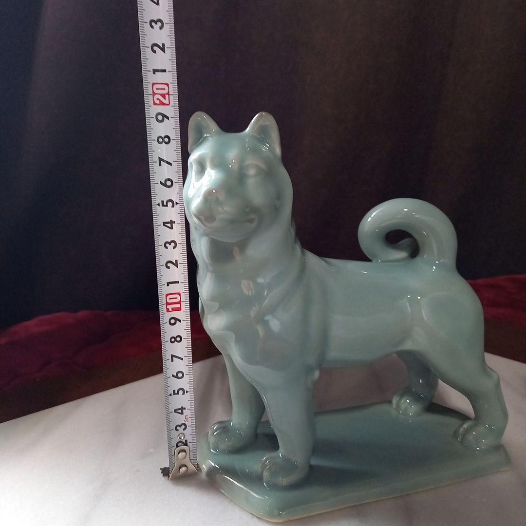 柴犬 土渕啓諭 清水焼 青磁 犬 置物 日本犬 陶器 オブジェ 京焼 - メルカリ