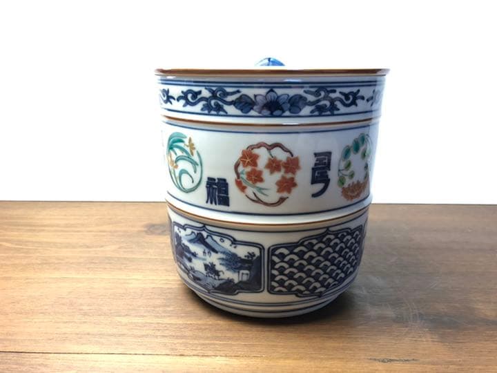 茶道具　水差　林秀峰作 楽天市場】【茶器/茶道具 水指（水差し）】 清水焼き 菱形 七宝草花紋