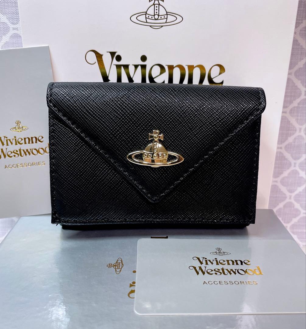 最新♡ショッパー付】Vivienne Westwood 3つ折り財布 ブラック