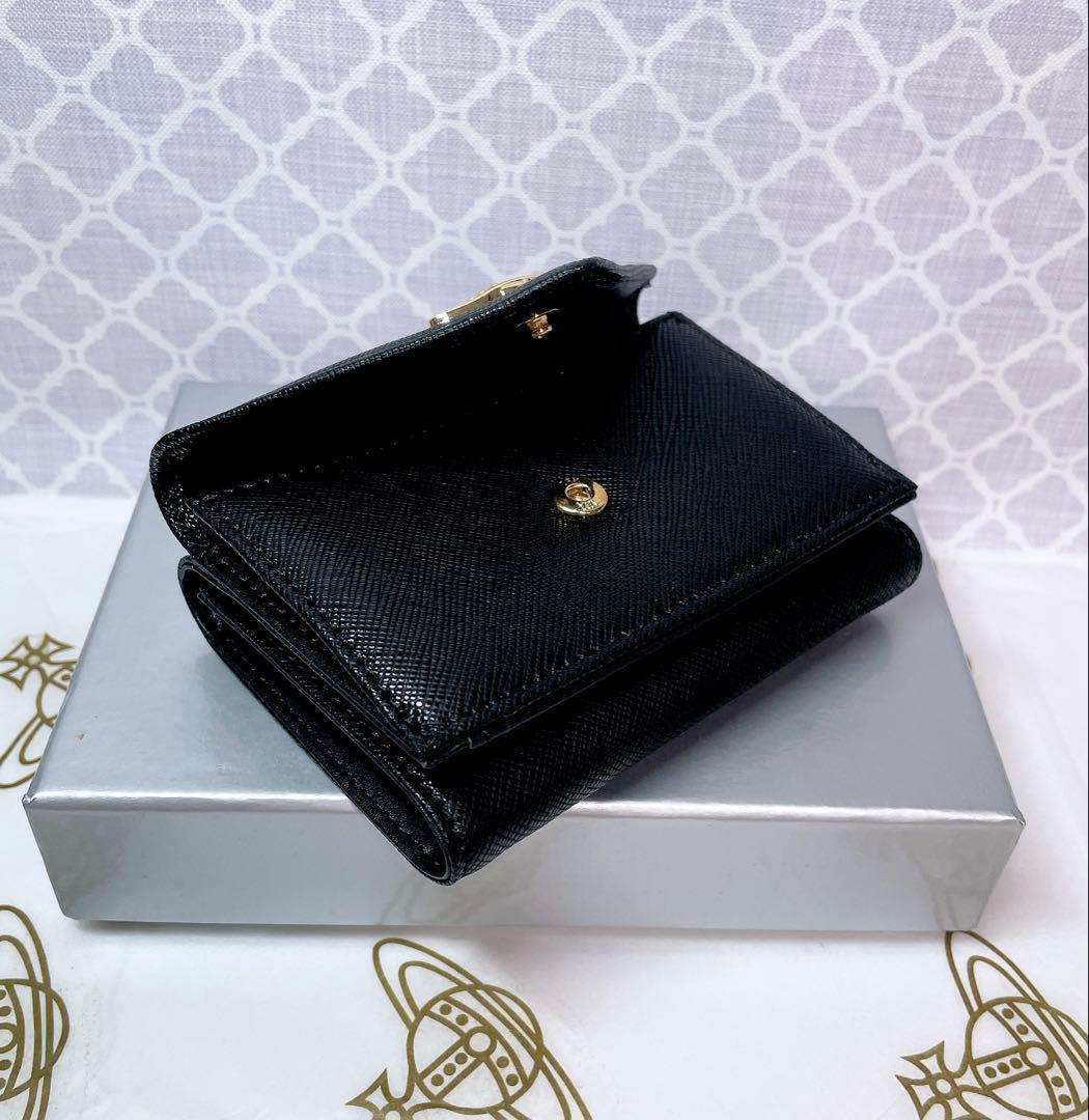 最新♡ショッパー付】Vivienne Westwood 3つ折り財布 ブラック