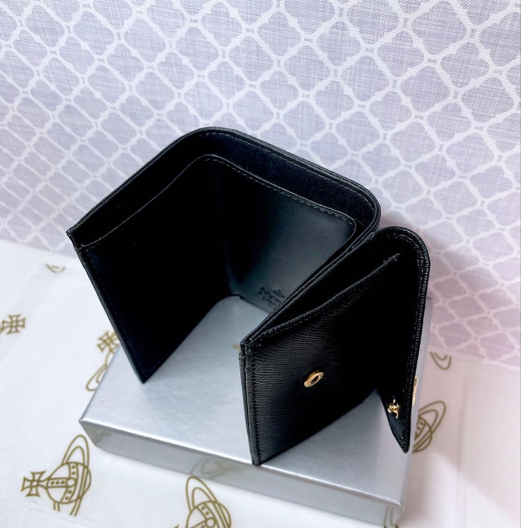 最新♡ショッパー付】Vivienne Westwood 3つ折り財布 ブラック