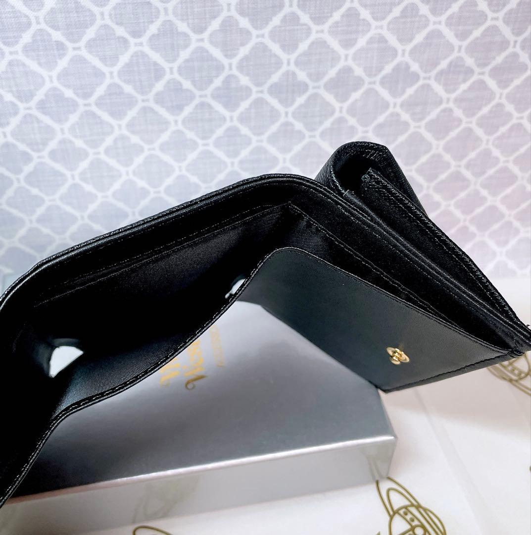 最新♡ショッパー付】Vivienne Westwood 3つ折り財布 ブラック