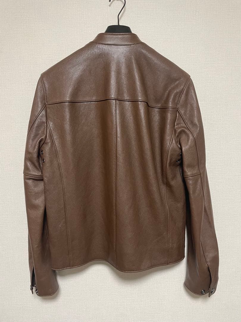 COACH ブラウン シングルライダースジャケット 中古・古着通販】COACH (コーチ) シングルライダースジャケット