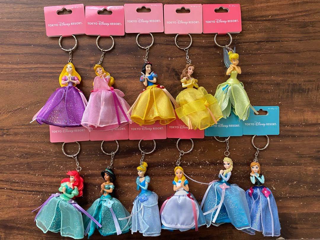 TDL ディズニー プリンセス キーホルダー ドレス セット キャラクター