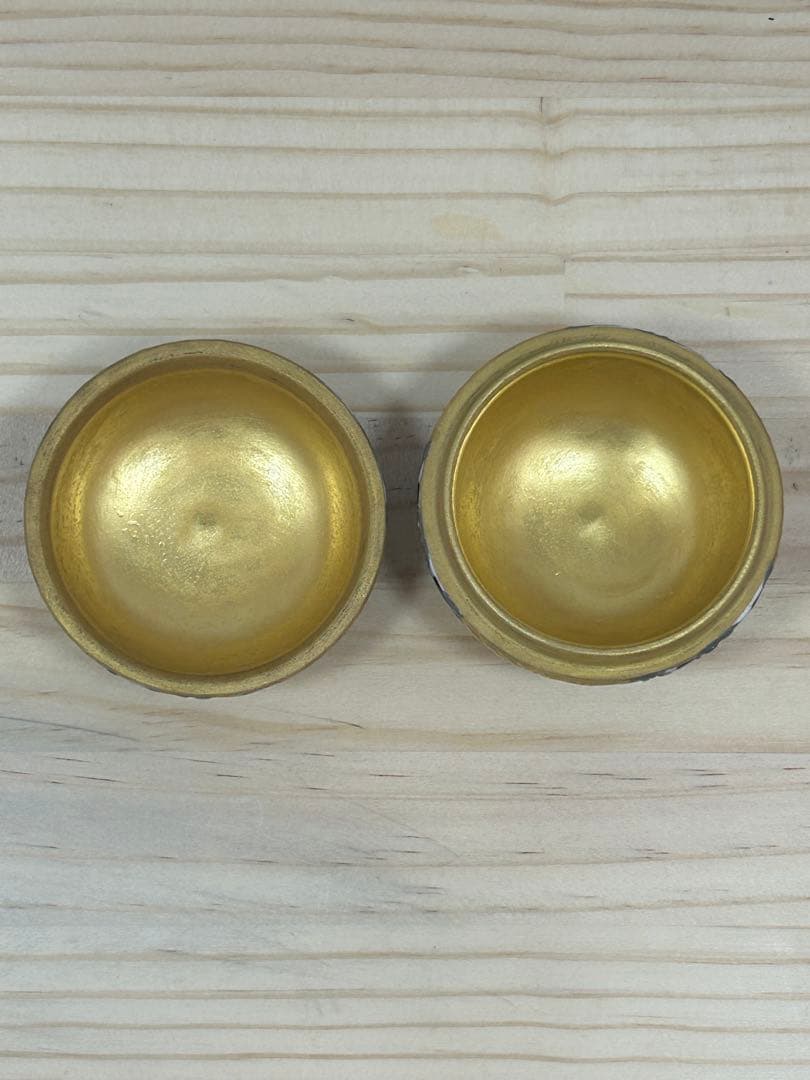 【伝】【骨董・極美品】希少 山本一洋作 純プラチナ彩 香合 銘あり 未真贋