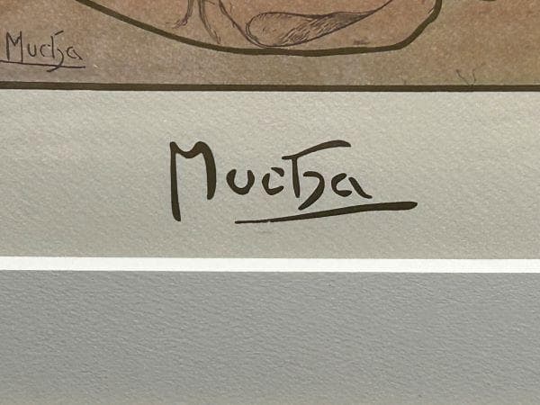 Y【中古品】アルフォンス・ミュシャ 　バラ　ローズ　　薔薇　額縁