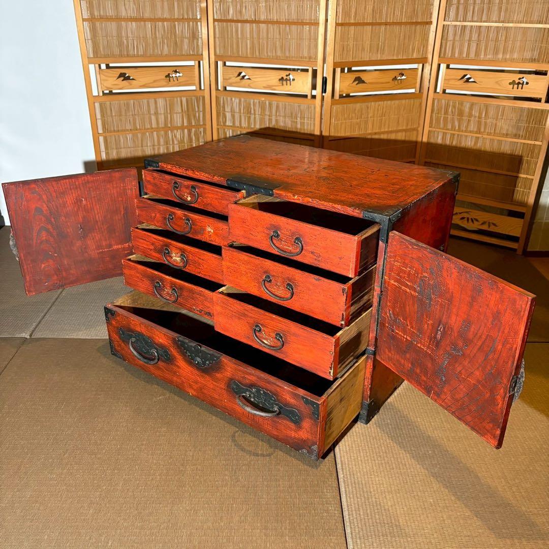 船箪笥 時代箪笥 引出し収納 和家具 アンティーク 伝統工芸 レトロ