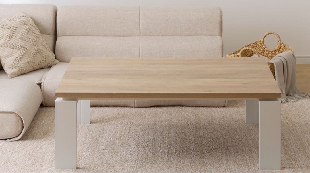 匿名・直接受取選択可】シンプル木製こたつ 白 リビングこたつ ニトリ