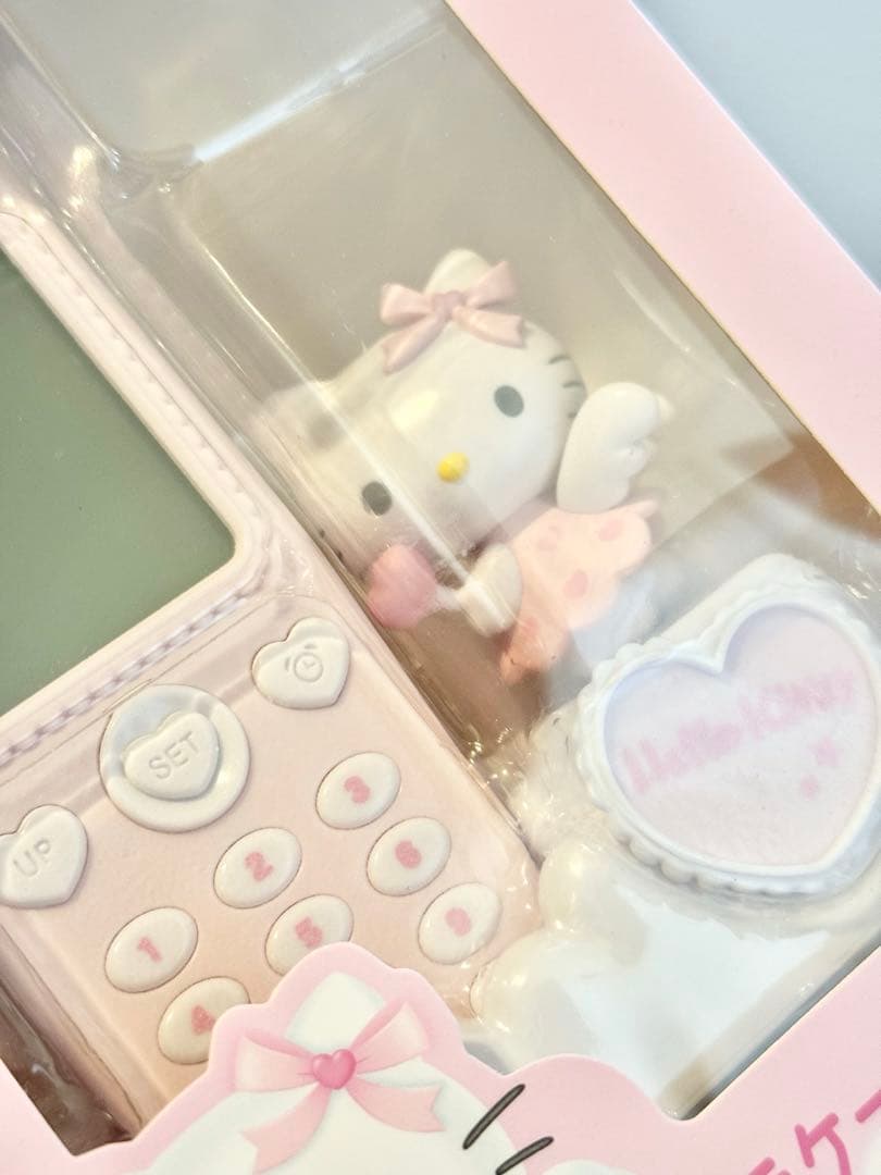 新品未開封品 サンリオ ガラケー形置き時計 ハローキティ キティ