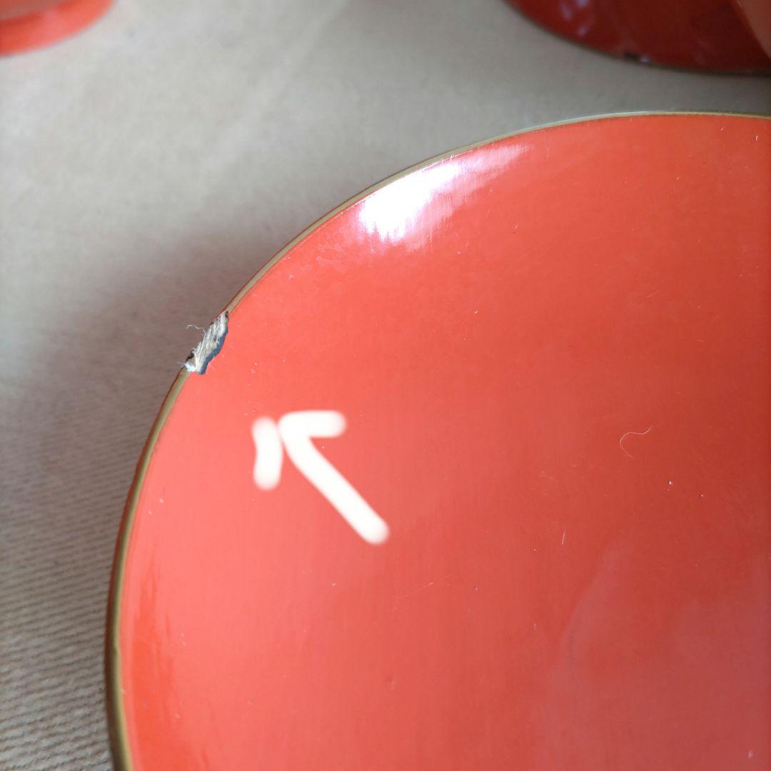 扇子金蒔絵朱塗　吸物椀　10客