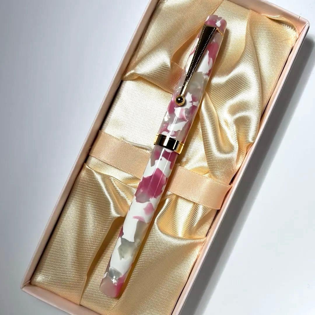 新品 絶版 Pent by 大西製作所 ☆ 桜 万年筆 アセテート 轆轤手作り