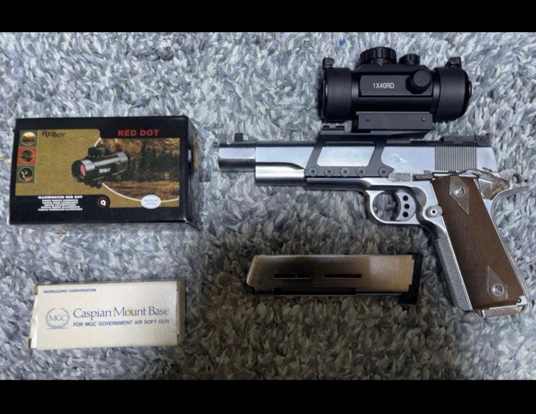 MGC メッキ m1911 ガバメント スコープ付き モーゼル SAA - メルカリ