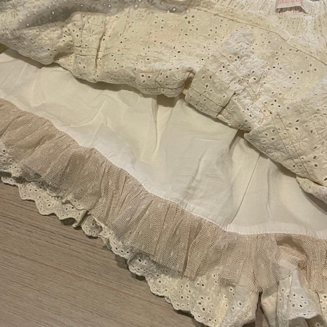 希少　LIZ LISA リズリサ　フリル　スカパン 白　オフショル　レース