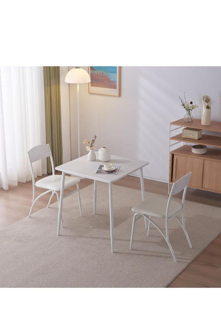 ダイニングテーブル チェアセット ホワイト家具 インテリア 机 食卓 チェア2脚