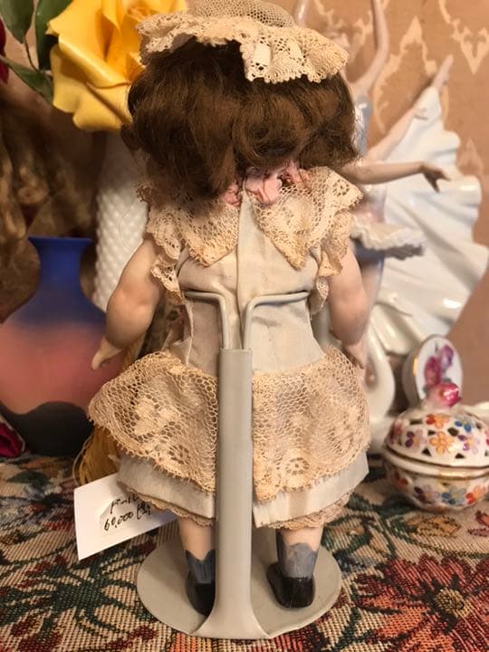 ハンドメイド ビスクドール➁ ドールスタンド付き ハンドメイド ビスク