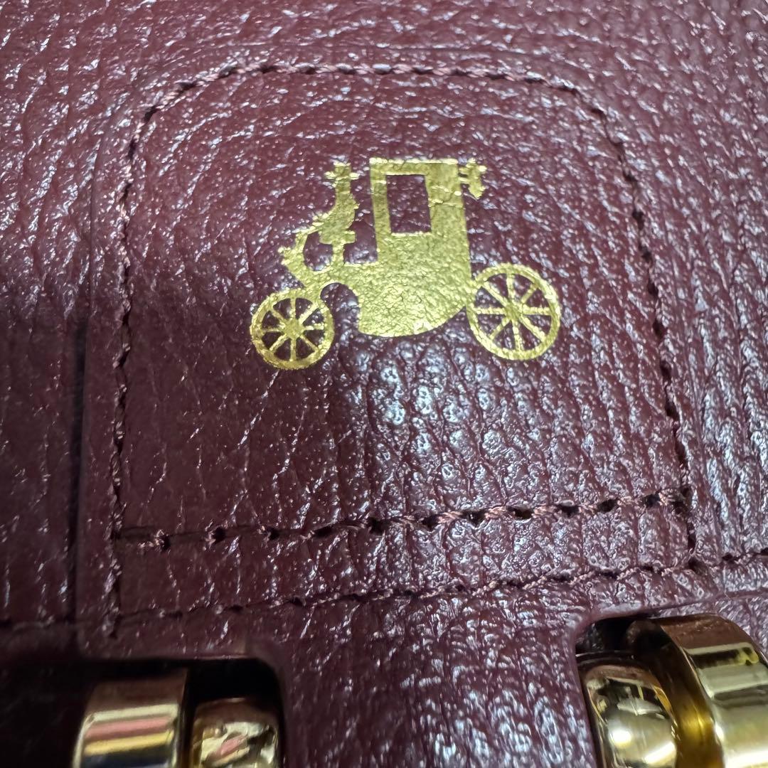 外箱付き】 ATAO ロトロ 2つ折り財布 バーガンディ 金具 馬車 レザー