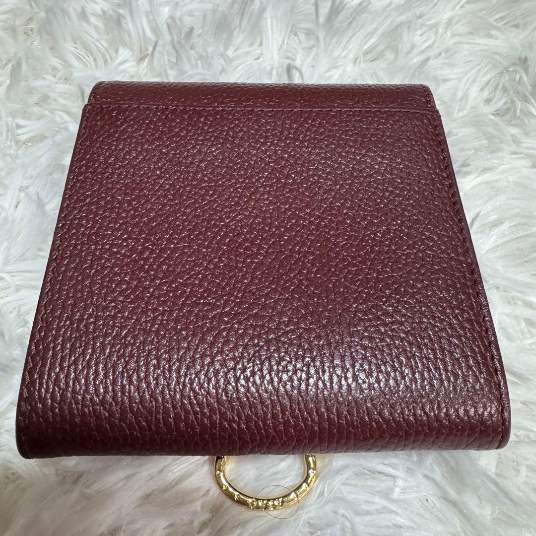 外箱付き】 ATAO ロトロ 2つ折り財布 バーガンディ 金具 馬車 レザー