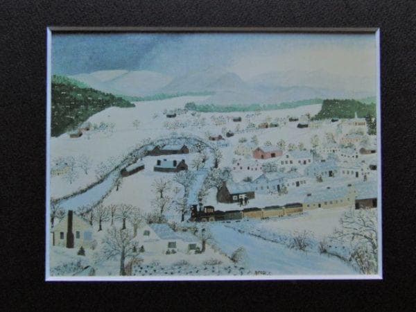 グランマ・モーゼス、『フージック・フォールズ ニューヨーク州 冬』