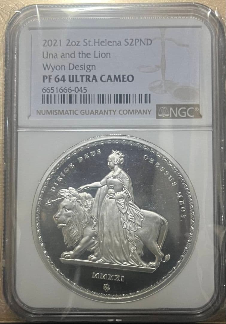 2021年 2ポンド 銀貨 ウナとライオン 2オンス銀貨 ウナとライオン 2021 イギリス領セントヘレナ造幣局 2