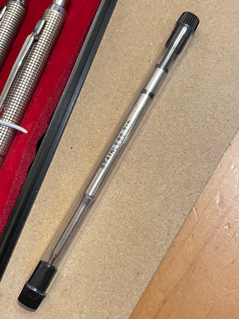 廃盤！ NEWMAN 1970年代 蝕刻 食刻 格子柄 ペンセット 新品未使用 2026年